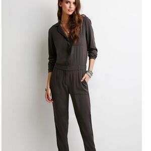 Forever 21 | Aviator Grey Utility Jumpsuit